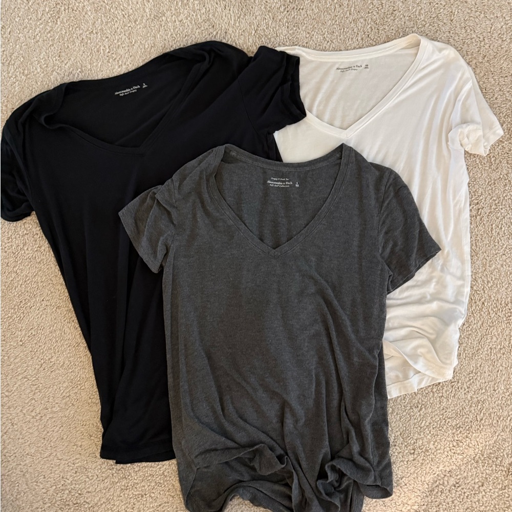 Abercrombie soft and drapey tee (all 3 included!)